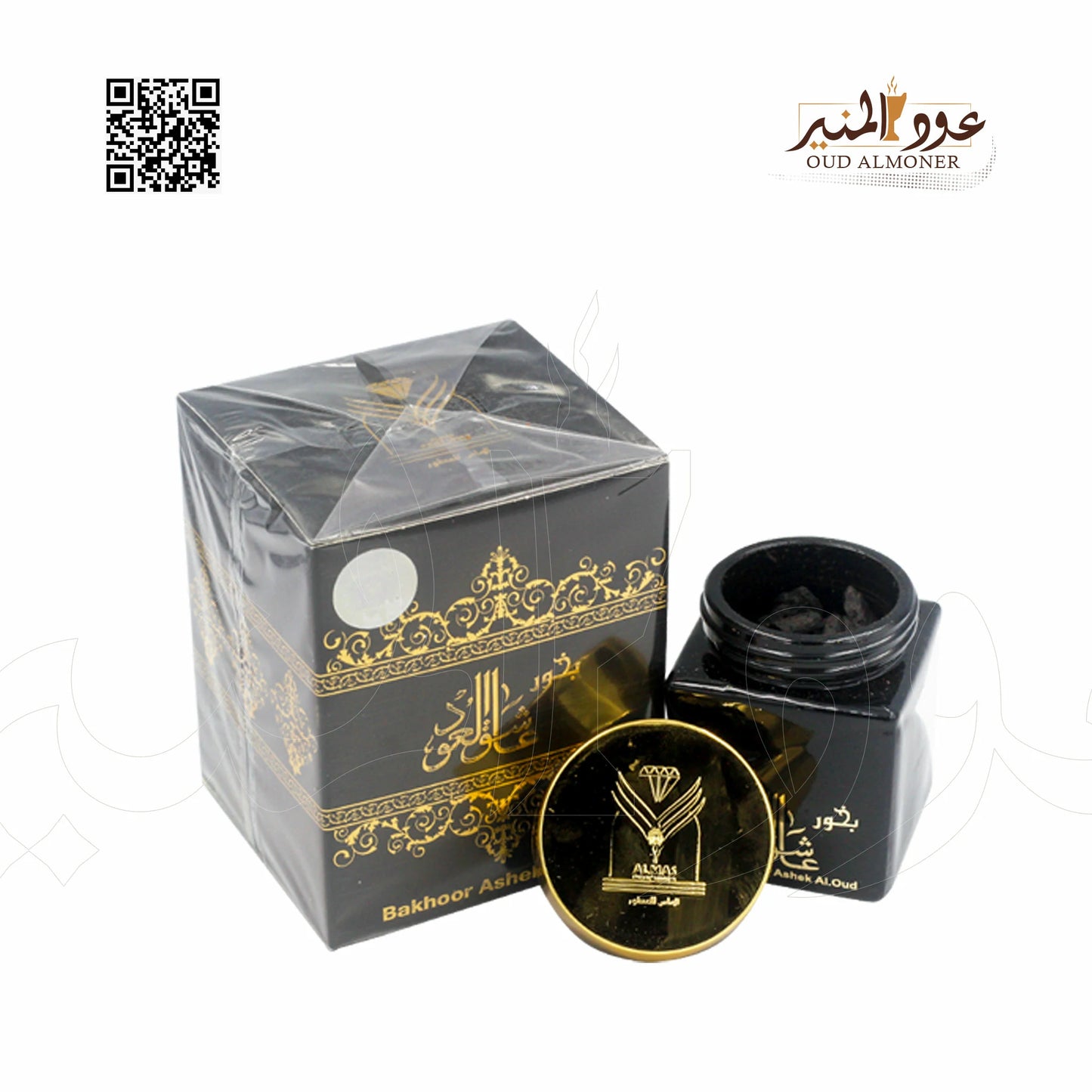 Bakhoor Ashek Al Oud Premium Oud Wood 40g | بخور عاشق العود من خشب العود 40 جرام